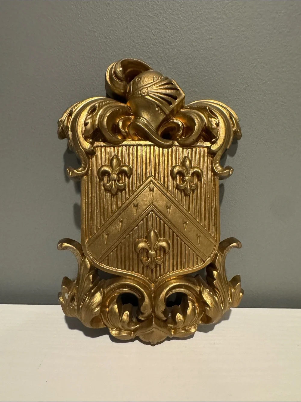 Gold Decorative Wall Crest - Elegant Home Wall Decor